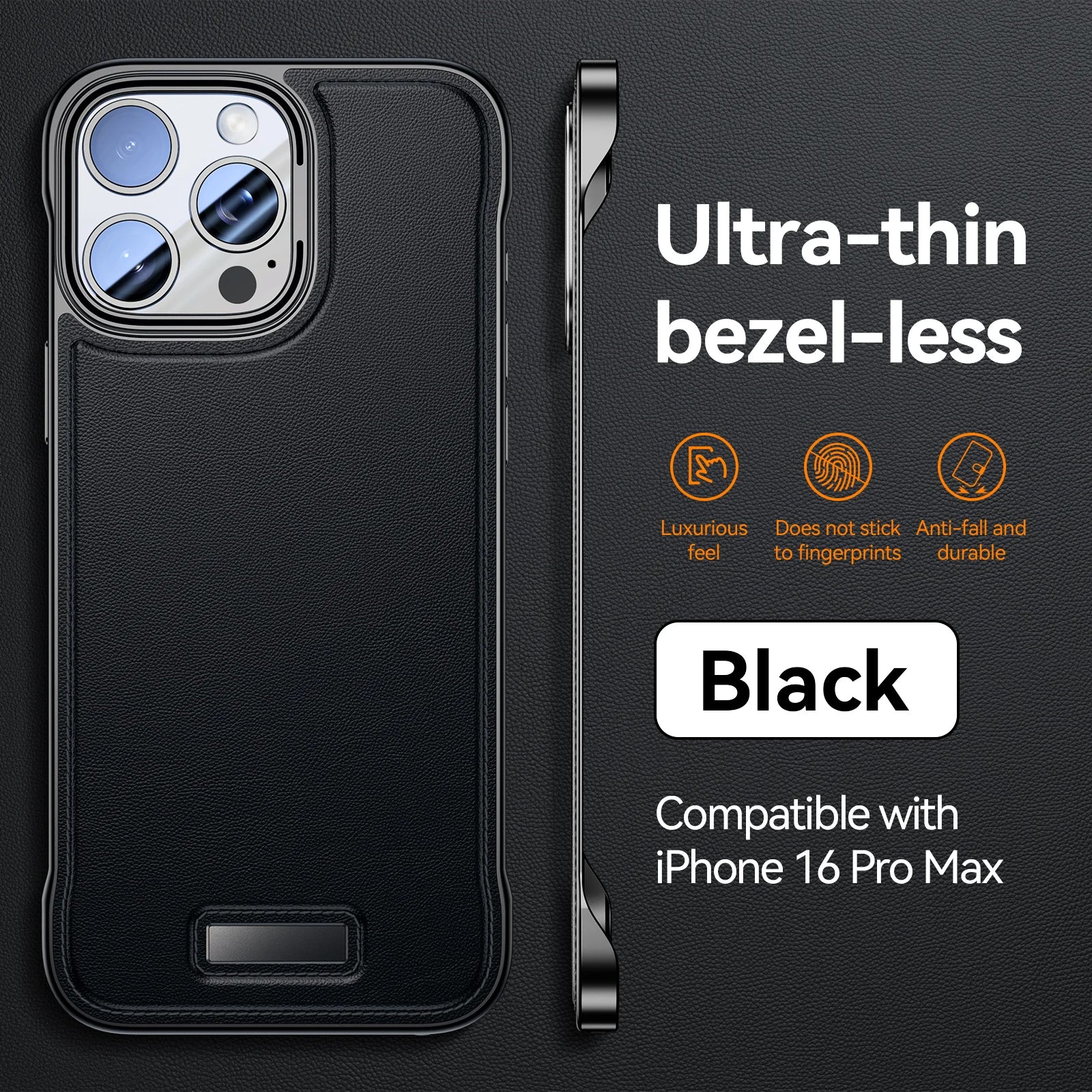 Luxury Shockproof No Borders Leather Case For iPhone - Image 7