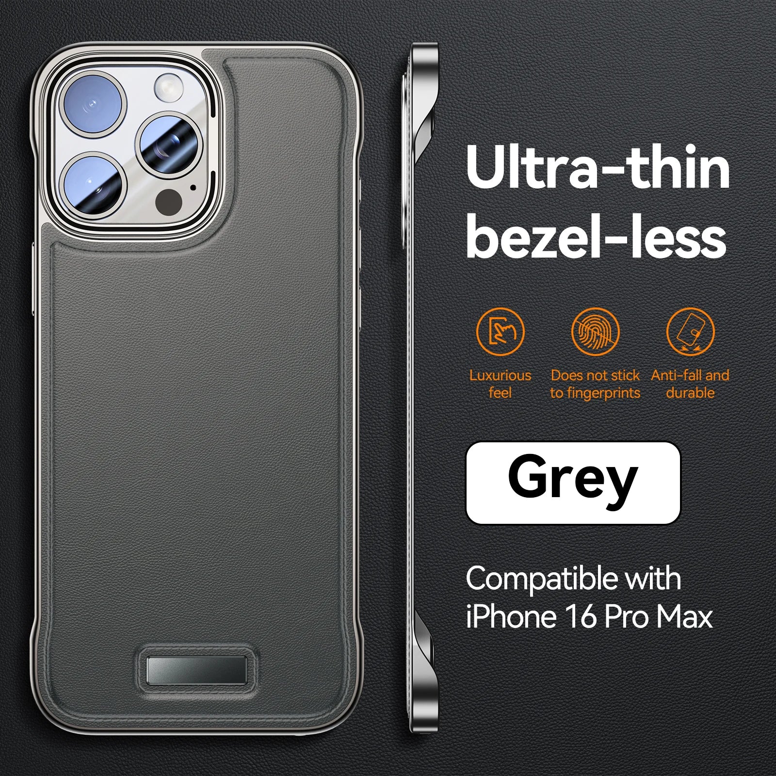 Luxury Shockproof No Borders Leather Case For iPhone - Image 8