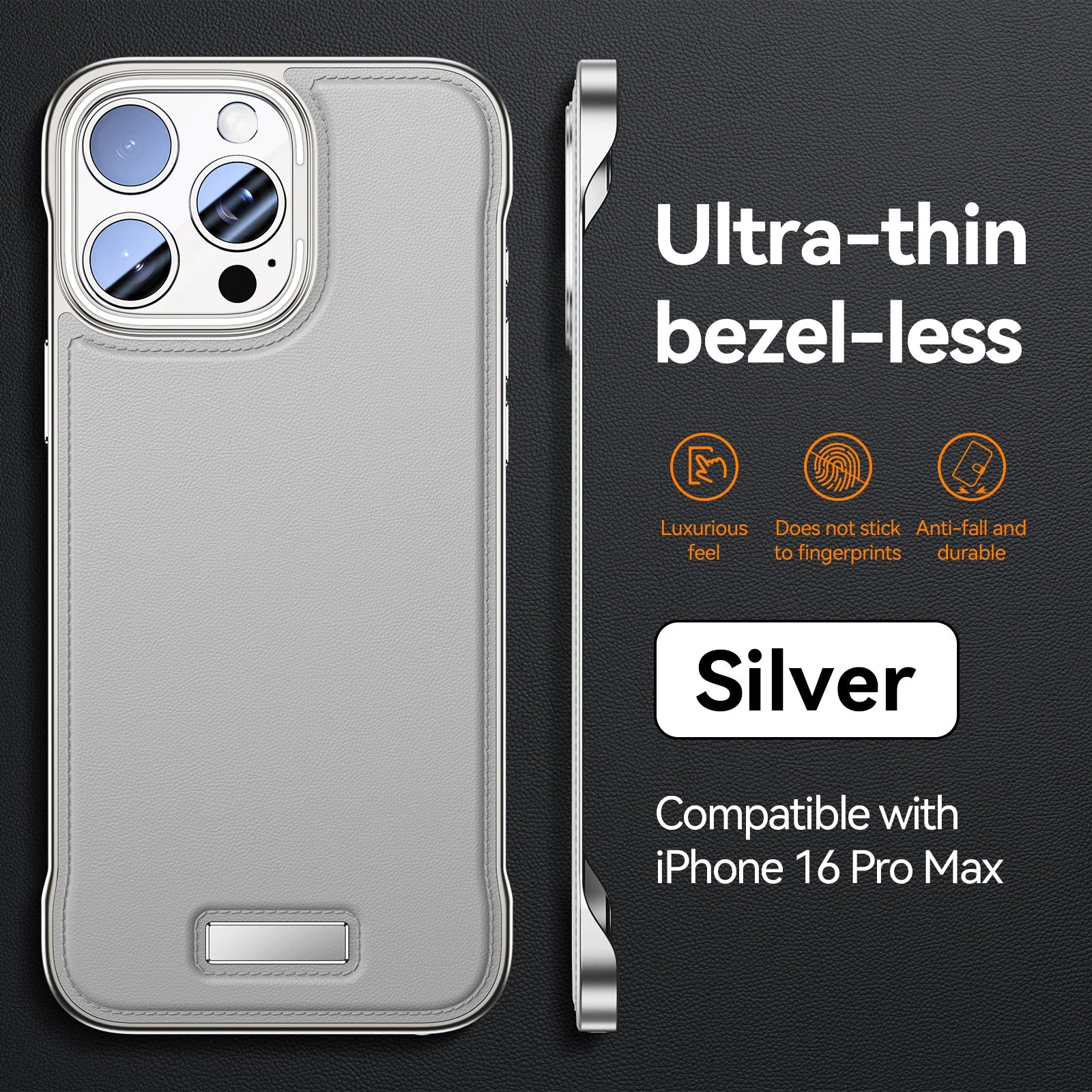 Luxury Shockproof No Borders Leather Case For iPhone - Image 9