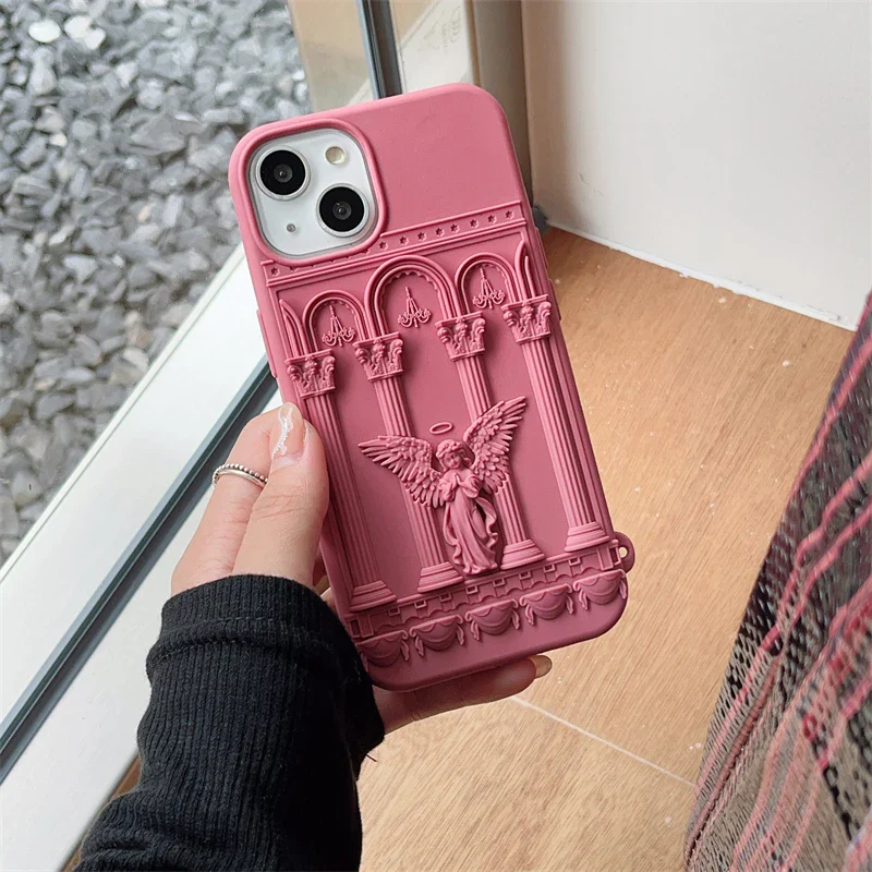 3D Classical Art Angel Statue Soft Silicone Shockproof Case For iPhone - Image 9