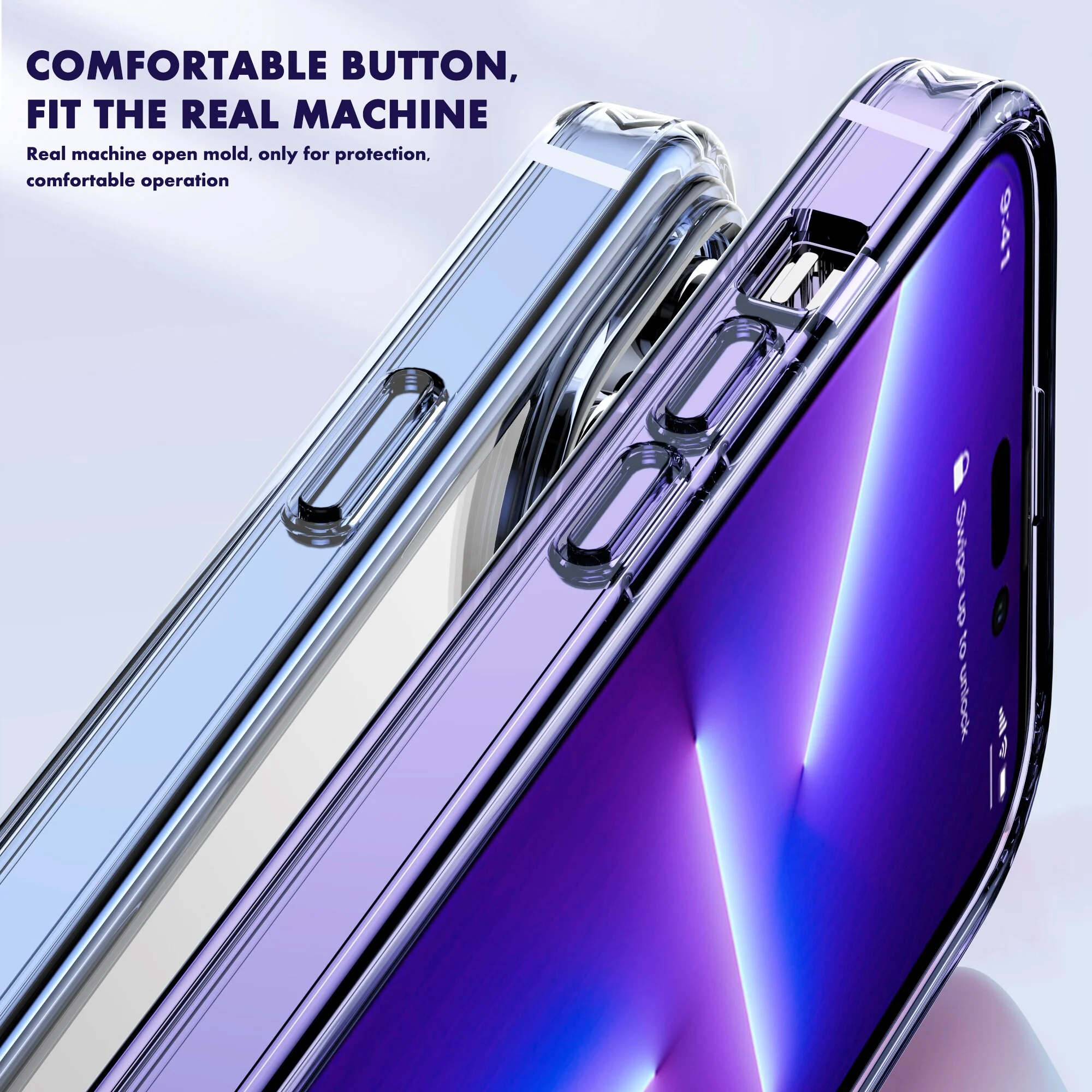 Transparent Thick Hard PC Shockproof Case For iPhone - Image 5