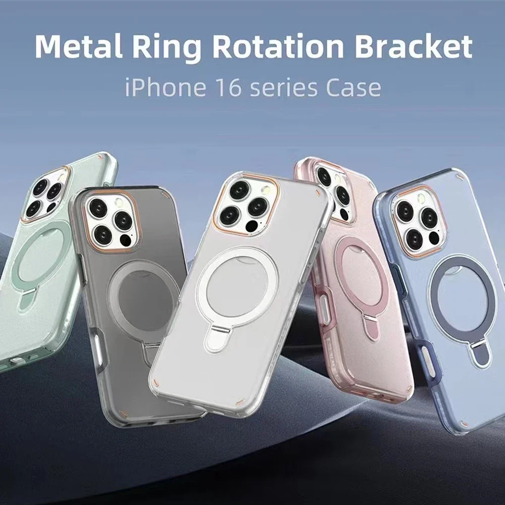 Luxury Magnetic Stand Two-Layer Protection Case For iPhone - Image 4