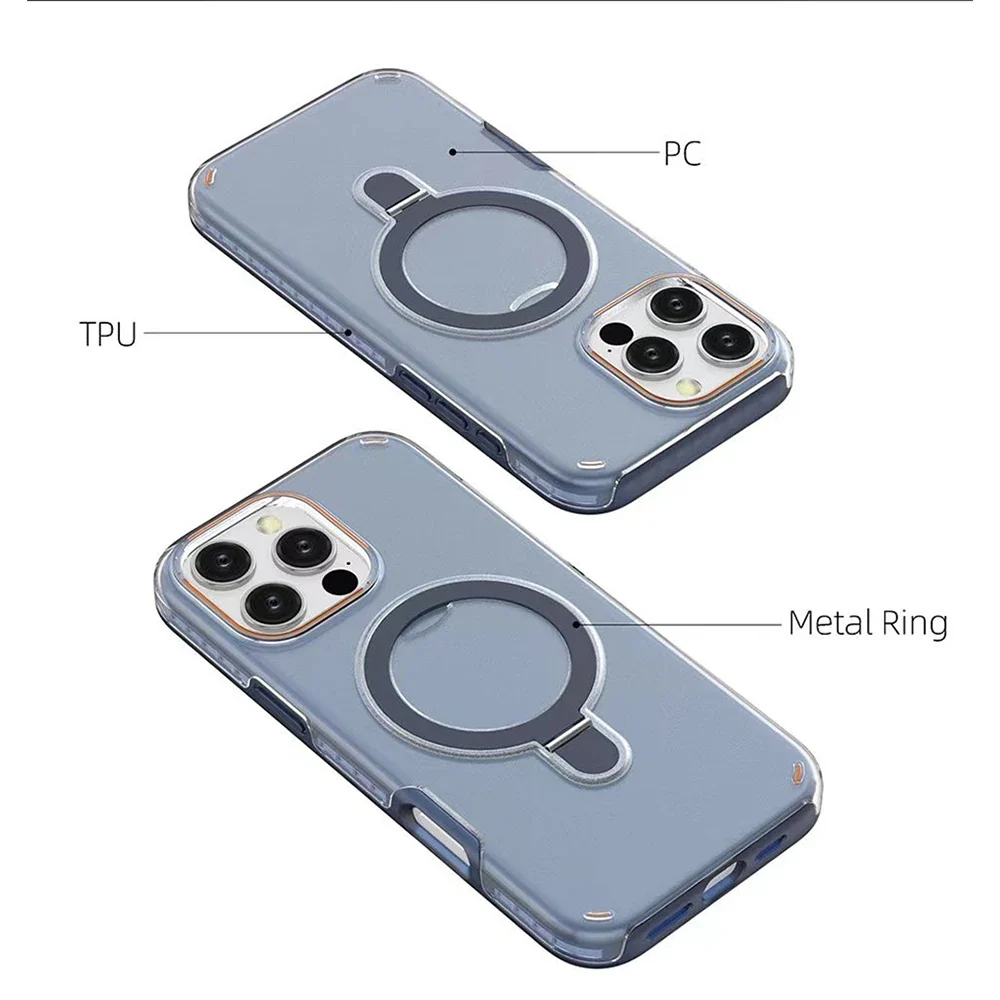 Luxury Magnetic Stand Two-Layer Protection Case For iPhone - Image 5