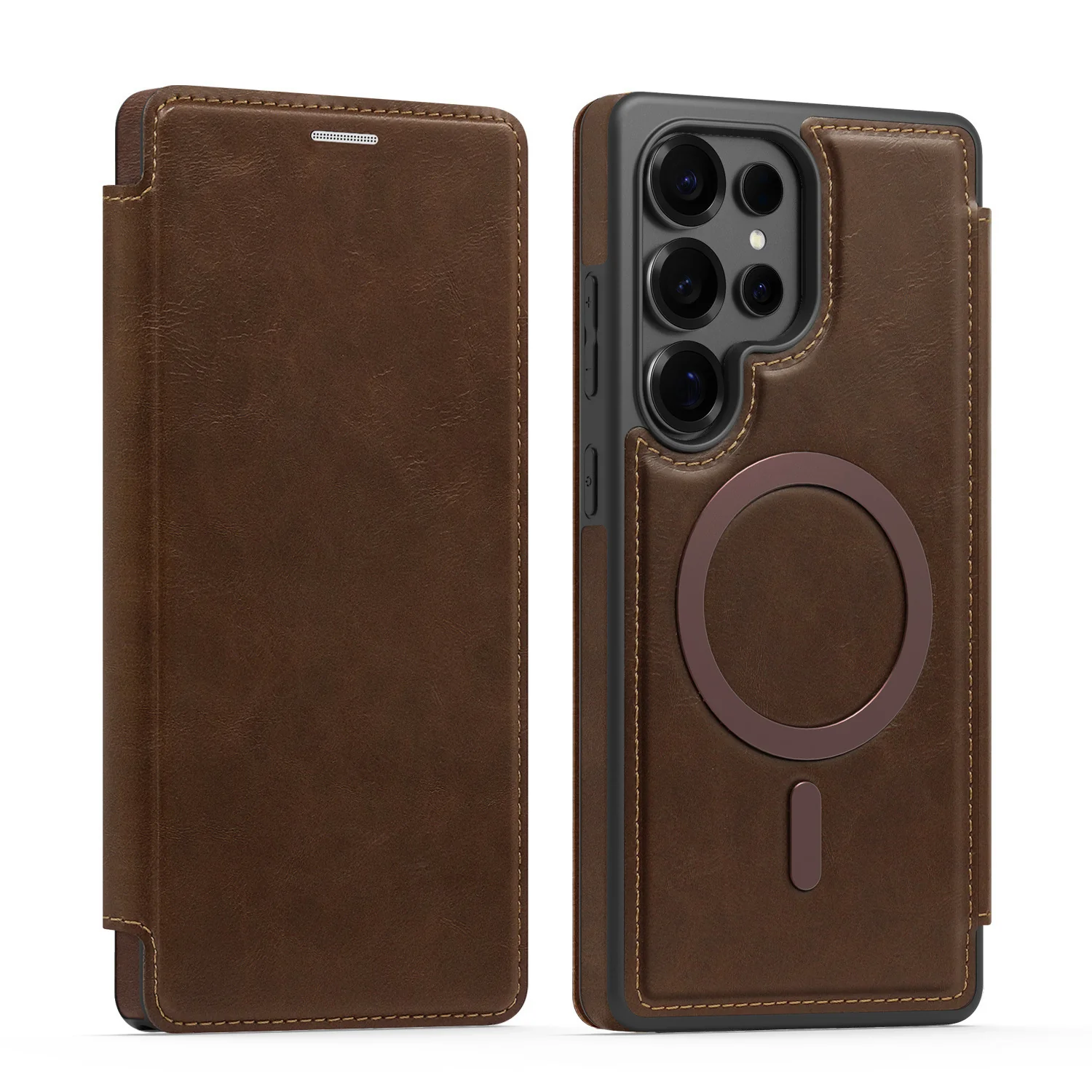 RFID Magsafe Magnetic Flip Wallet Case for Samsung - Image 5
