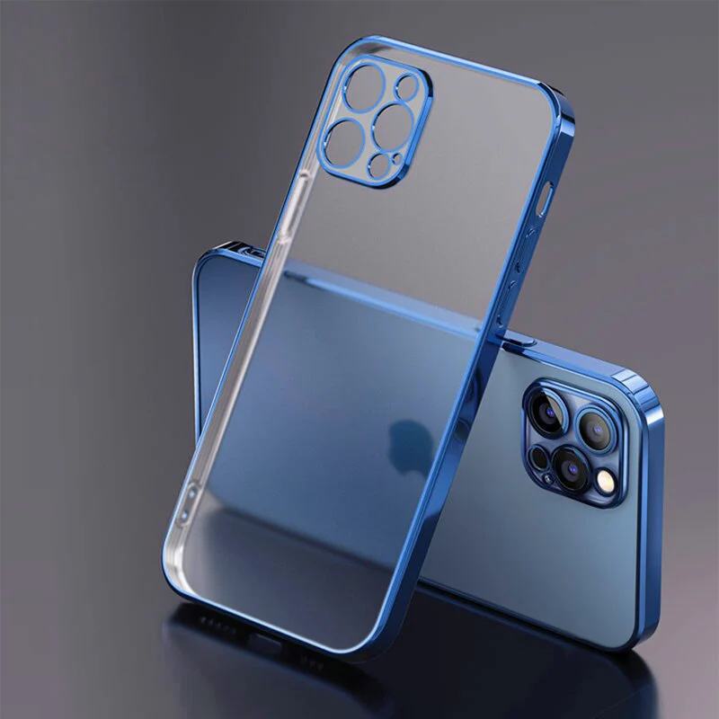 Square Plating Frame Transparent Case For iPhone - Image 3
