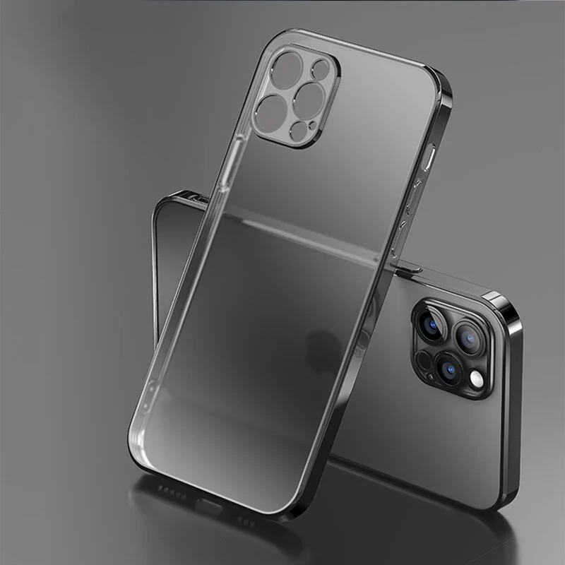 Square Plating Frame Transparent Case For iPhone - Image 7