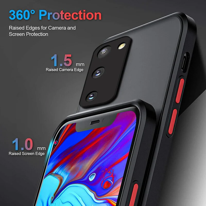 Shockproof Matte Clear Phone Case For Samsung - Image 4