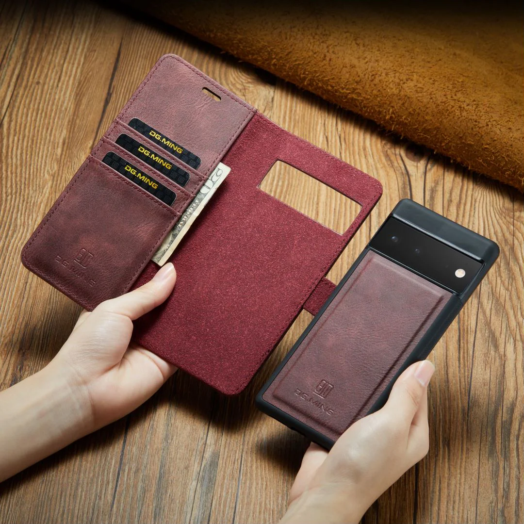 2 in 1 Detachable Flip Leather Case For Google Pixel - Image 16