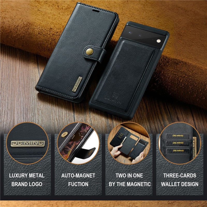 2 in 1 Detachable Flip Leather Case For Google Pixel - Image 4